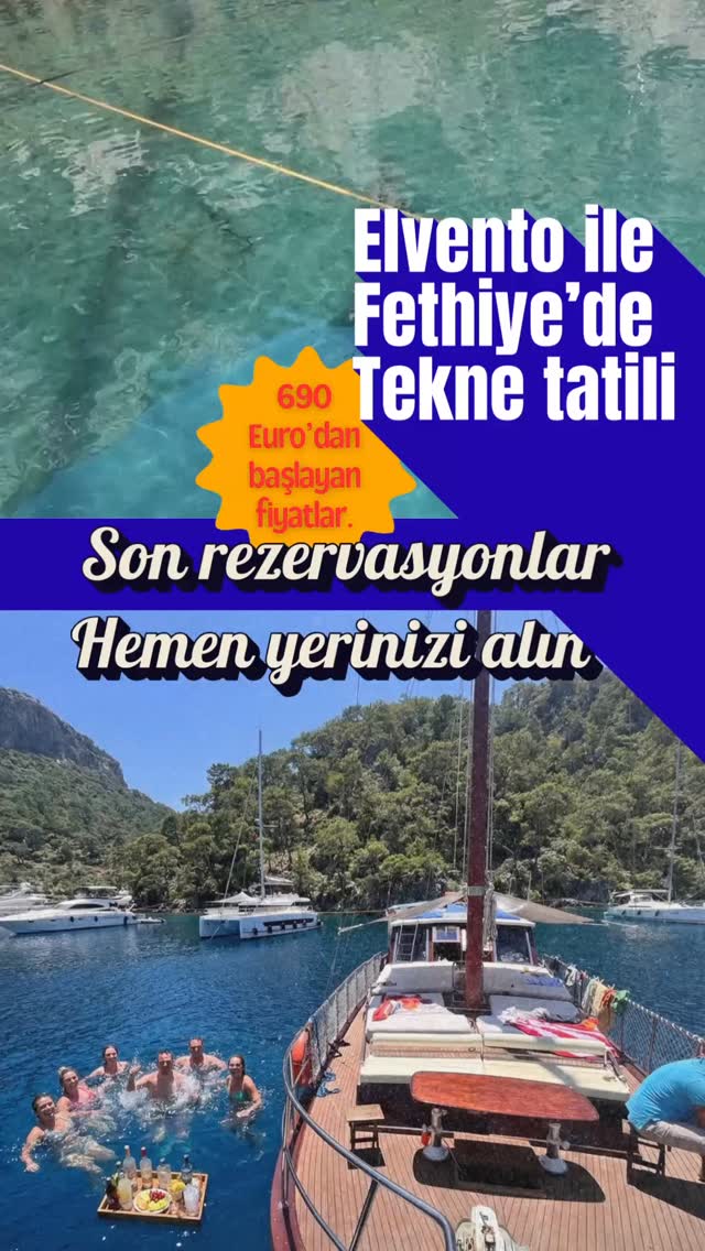 Fethiye'de tekne tatili Elvento ile yapılır.
Deneyimli personel - kişiye özel rota planlaması- en uygun fiyatlar#boatlife #teknekiralama #boattrip⚓️