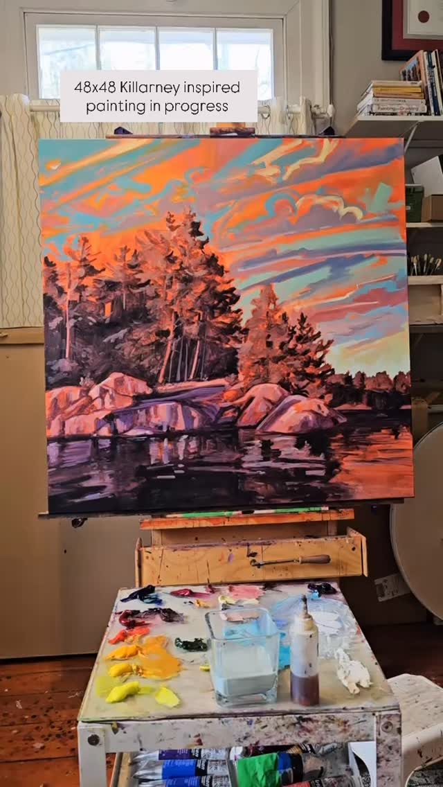 A view from Killarney - 48x48 a work in progress. Caught a special moment here - and one of the main reasons I’m able to do what I love to do; a partner who believes in the dream.
I’ve really been enjoying the #canadiantuxedo lately
IYKYK 😂👩🎨🎨🇨🇦
Canadian landscape artist living in Haldimand county #canadianart #nature #peaceful #landscape