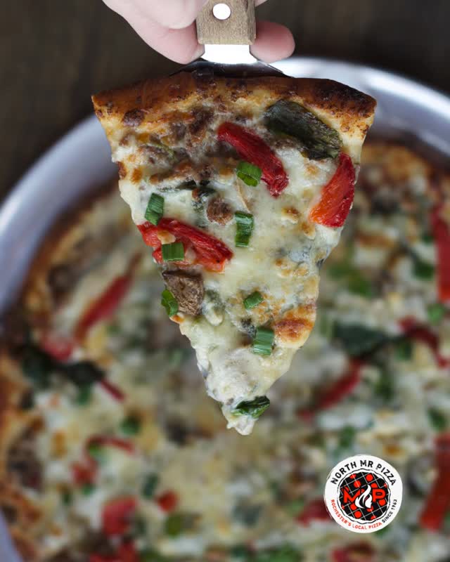 🍕🌿 Let’s talk about what’s going on with the Spring Fling…
🧄 Garlic alfredo base
🧀 Mozz + gorgonzola
🌶️ Roasted red pepper
🥬 Spinach
🧅 Green onion
🍄 Mushrooms
🥩 Ground beef
Creamy.
Savory.
A little funky.
A little fresh.
It’s stacked, it’s balanced, and it somehow just works.
Available all April.
📍 Mon–Sat 11–9 | Sun 12–9
🌐 northmrpizza.com
📲 Tag us @mrpizza_north
#FoodieLife, #PizzaGram, #CheesyGoodness, #RochMN, #ComfortFood, #PizzaNight, #EatLocal, #AprilEats