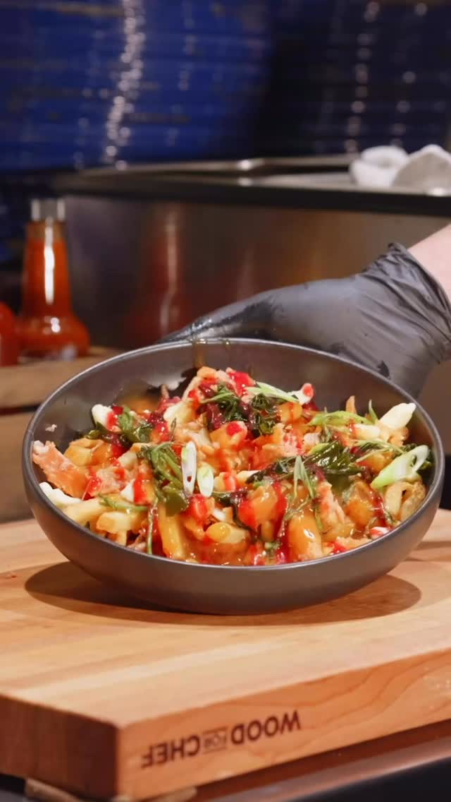 Here ya go kids, our entry in 2 Weeks of Poutine with a little tribute to our buildings Redfish heritage…