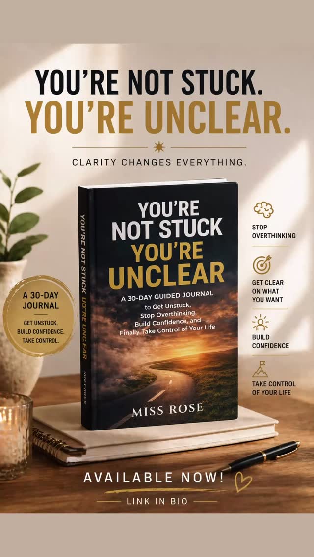 You’re not stuck.
You’re unclear.
And that feeling?
The overthinking. The starting and stopping. The “why can’t I figure this out?”
It’s not because you’re lazy.
It’s not because you’re not capable.
It’s because no one ever taught you how to get clear.
This book will.
Not with fluff.
Not with motivation that fades tomorrow.
But with real questions.
Real shifts.
Real clarity that actually moves your life forward.
If you’ve been waiting for a sign… this is it.
Start your reset today.
You’re Not Stuck. You’re Unclear.
#YoureNotStuck #GetClear #PersonalGrowthBooks #MindsetReset #SelfGrowthJourney