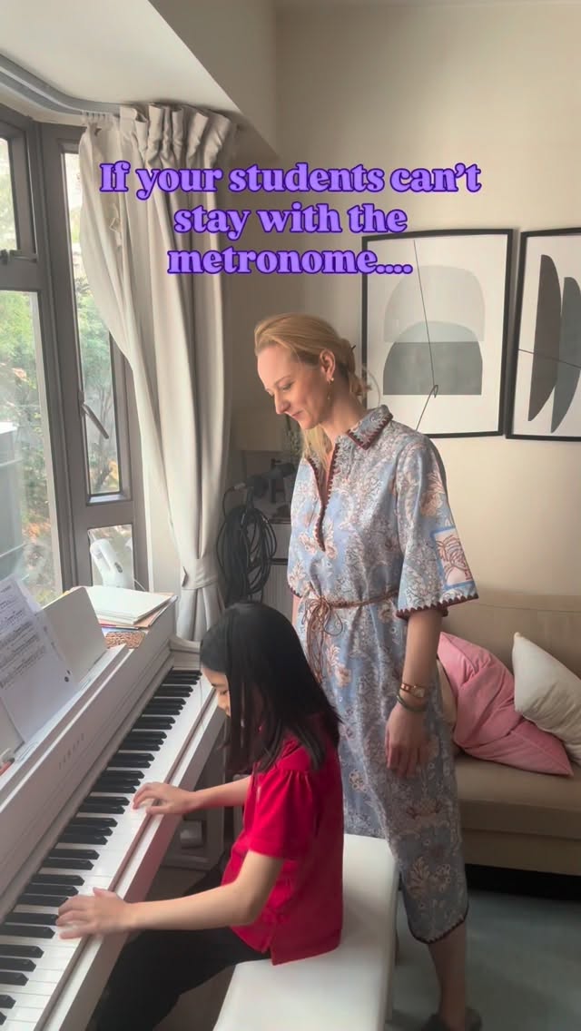 Most students don’t struggle with the metronome…
they struggle to feel the beat.
Try playing together first.
Let them lock into the pulse—then bring it back.
#pianoteacher #musiceducation #musicteacher #musicteachersofinstagram #pianoteacherlife