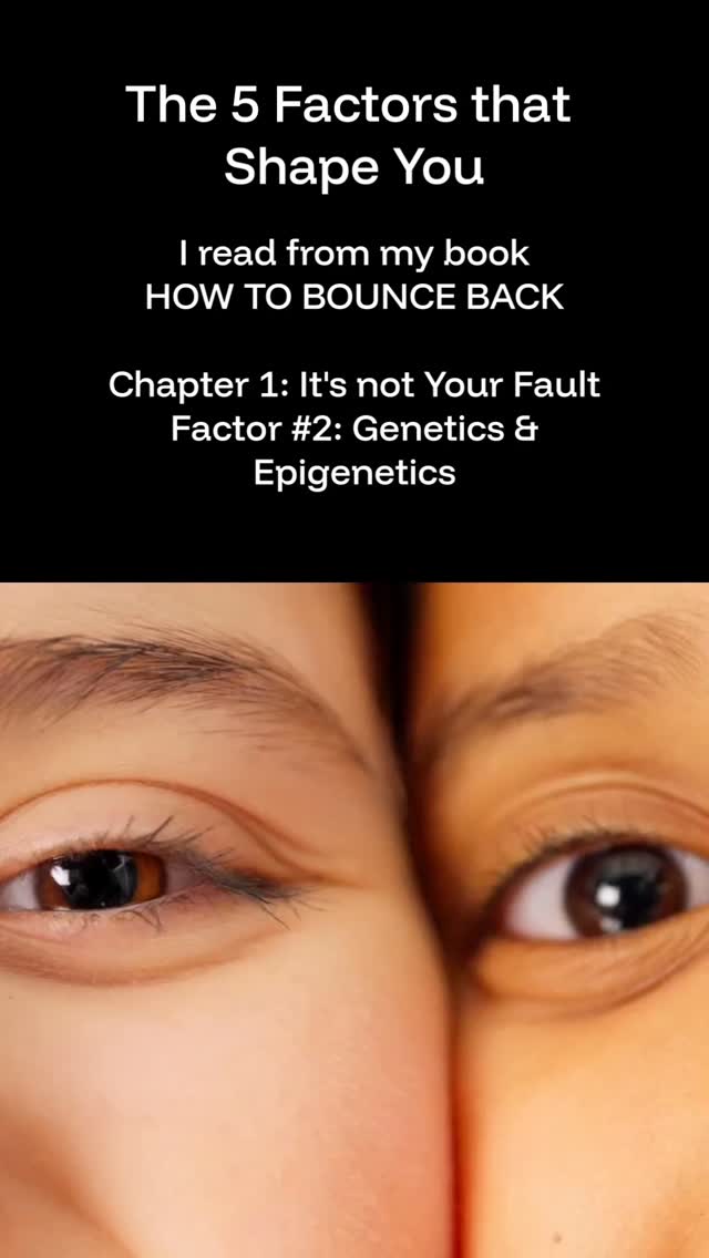The 5 things that shape who you are: genetic
From the book HOW TO BOUNCE BACK EMOTIONAL EVOLUTION AND THE SCIENCE OF FEELING GOOD
#strugglestostrengths #science #identity