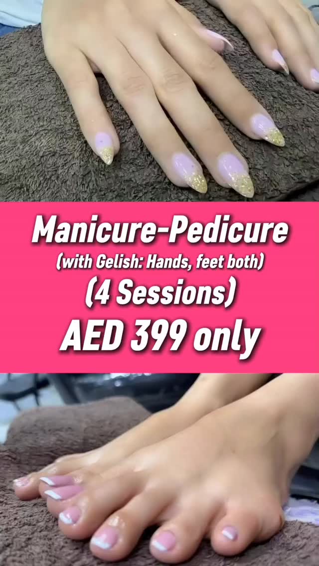 โจ Deal of the Day just got even better! โจ
Pamper yourself with the perfect combo of care + style ๐
๐
Enjoy a luxurious Manicure-Pedicure (4 Sessions) with
โจ Gelish on both hands & feet โจ
Because your nails deserve that long-lasting shine and flawless finish ๐ธ
๐ Perfect for your self-care days & special moments
๐ Available at Salon & Home Service
.
.
.
#DivaliciousSalon #NailCare #GelishNails #SelfCareRoutine #DubaiSalon BeautyDeals