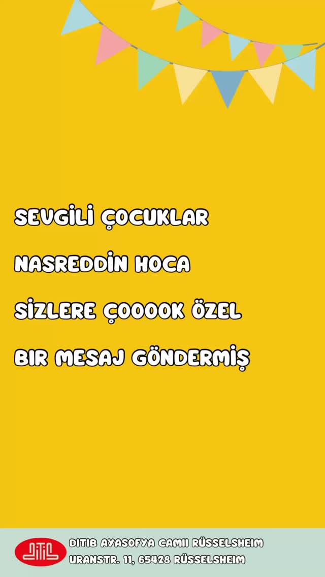Harika bir gün seni bekliyor! 😍🎉 Çocuk şenliğine sen de katıl, bu eğlenceyi sakın kaçırma! 🎊🥳 #ditib #camii #rüsselsheim #hessen #like