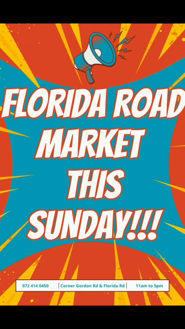 Bring the family down to Florida road and experience the good vibes at our Sunday market. Cool music, amazing stalls, pet friendly.... And loads of seating for the grandparents. See you this Sunday from 11am
#durbanmarket #durbansundays #durbanfun #sundaymarketdurban