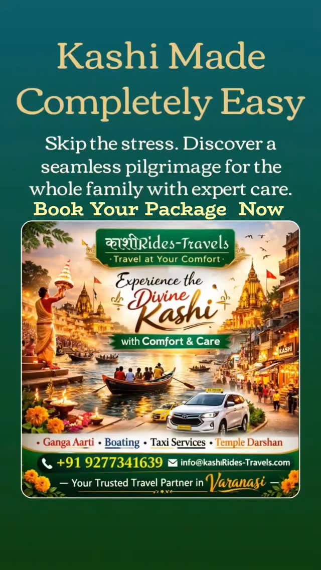 šØ STOP SCROLLING! šØ
Your next unforgettable trip starts with just one decision⦠šāØ
From the divine mornings of Varanasi ghats š¶
To spiritual darshan š
Comfortable taxi rides š
Boat rides on Maa Ganga š
And complete travel assistance š«
Welcome to the world of travel with KashiRides-Travels ā¤ļø
šExplore spirituality
šFeel the culture
šTravel stress-free
šCreate memories that stay forever āØ
š„ Why people are loving us?
āļø Trusted local travel partner
āļø Affordable packages
āļø Comfortable rides
āļø Personalized support
āļø Real Varanasi experience
š¬ Comment āHAR HAR MAHADEVā if Varanasi is on your bucket list š±
ā¤ļø Save this post for your future trip
š² Share with your travel partner
š¤ Follow @kashiridestravels and letās grow together!
#KashiRidesTravels #Varanasi #Banaras #Kashi #HarHarMahadev GangaAarti KashiVishwanath VaranasiTour BanarasDiaries IncredibleIndia TravelIndia SpiritualJourney BoatRide VaranasiTourism Ayodhya Prayagraj Mahadev TravelGram ExploreIndia ViralPost TrendingNow TravelReels InstagramViral TravelAddict BanarasTourism IndiaTourism ReelsInstagram TravelWithUs GangaGhats DailyTravelPost