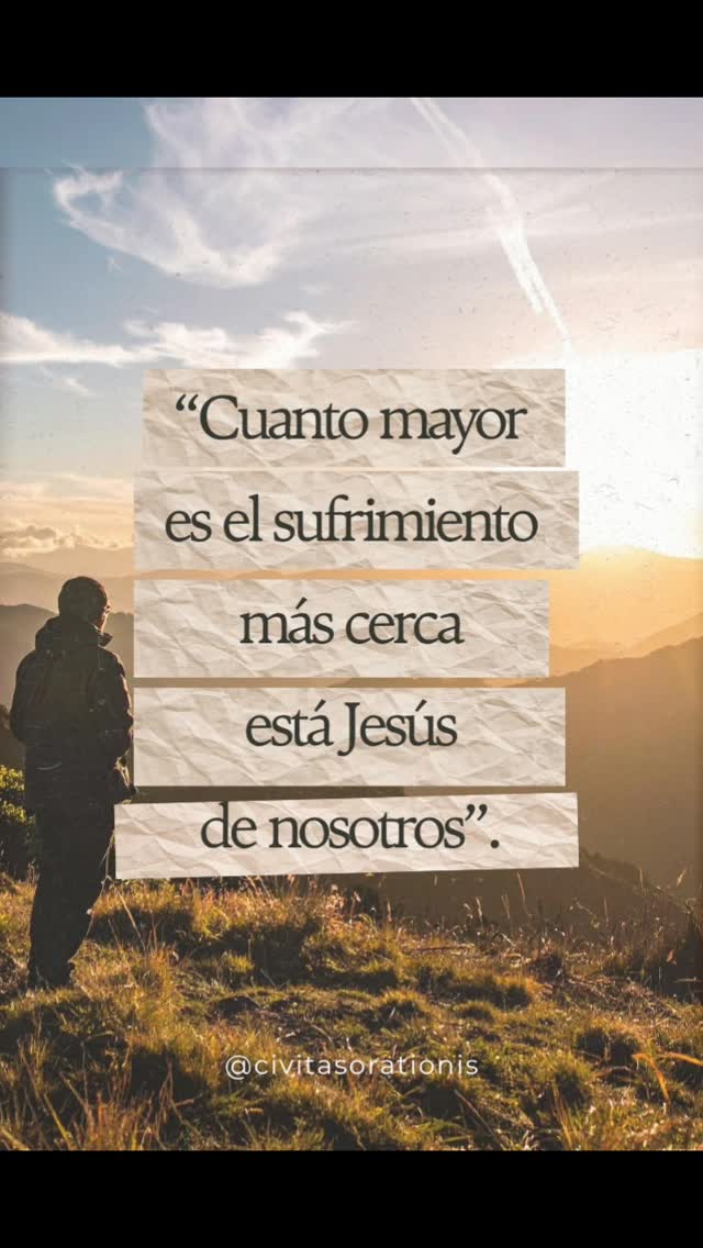 El sufrimiento no es ausencia de Dios…
es muchas veces su cercanía más profunda.
Cuando todo pesa,
cuando el corazón duele,
cuando parece que no hay salida…
Jesús está más cerca que nunca.
No para quitarnos la cruz,
sino para llevarla con nosotros.
Nunca estás solo en tu dolor.
#JesúsContigo
#SufrimientoConSentido
#FeYEsperanza
#ReflexiónCristiana
#DiosNoAbandona
