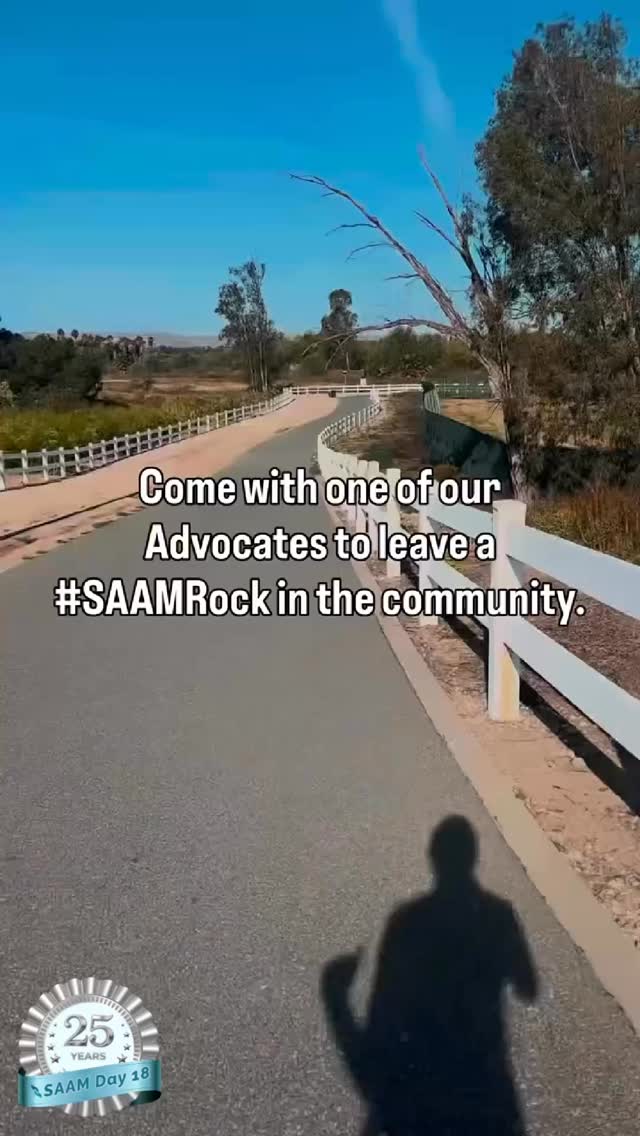 Our advocate started her morning with a little self-care on the trail 💙 adding more than just miles along the way. She placed a blinged teal ribbon rock among many others, on “River The Rock Snake”. Each rock shares a message of inspiration, hope, and support for anyone who may need it.
#SAAMRocks #30DaysOfSAAM2026 #paintedrocks #Kindnessrocks #day18 @nsvrc @safeberks