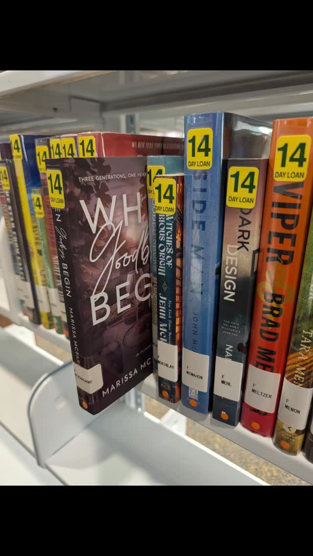 Another author's goal UNLOCKED today... Seeing MY book, When Goodbyes Begin on the library bookshelf. 🥺😳😍 Thank you to my husband for gifting me my last name, putting me next to the incomparable Frieda Mcfadden on the shelf. 🫶
#pickenscountylibrarysystem #debutauthor #whengoodbyesbegin #readersofinstagram #librariesofinstagram