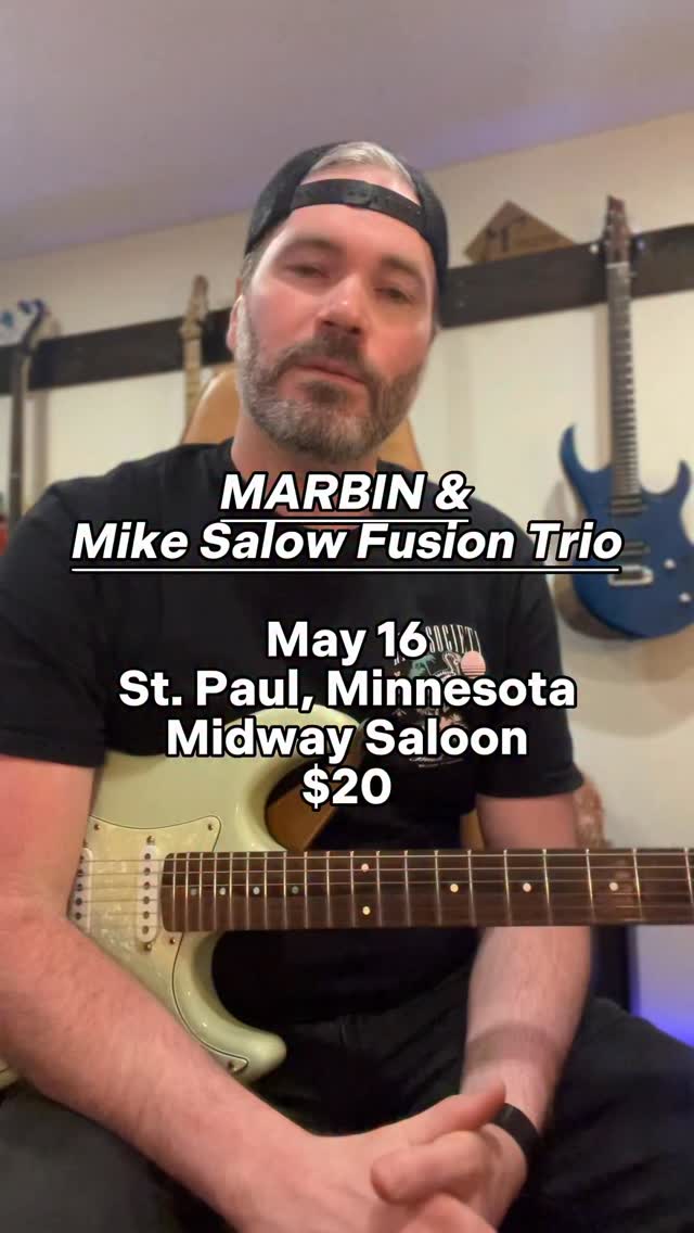 On May 16 my fusion trio is opening for @marbinofficial at @midwaysaloon in St. Paul, MN. Click the link in my bio to get your tickets! 🎸🎸
#guitar #music #minnesota #fusion #jazz #live