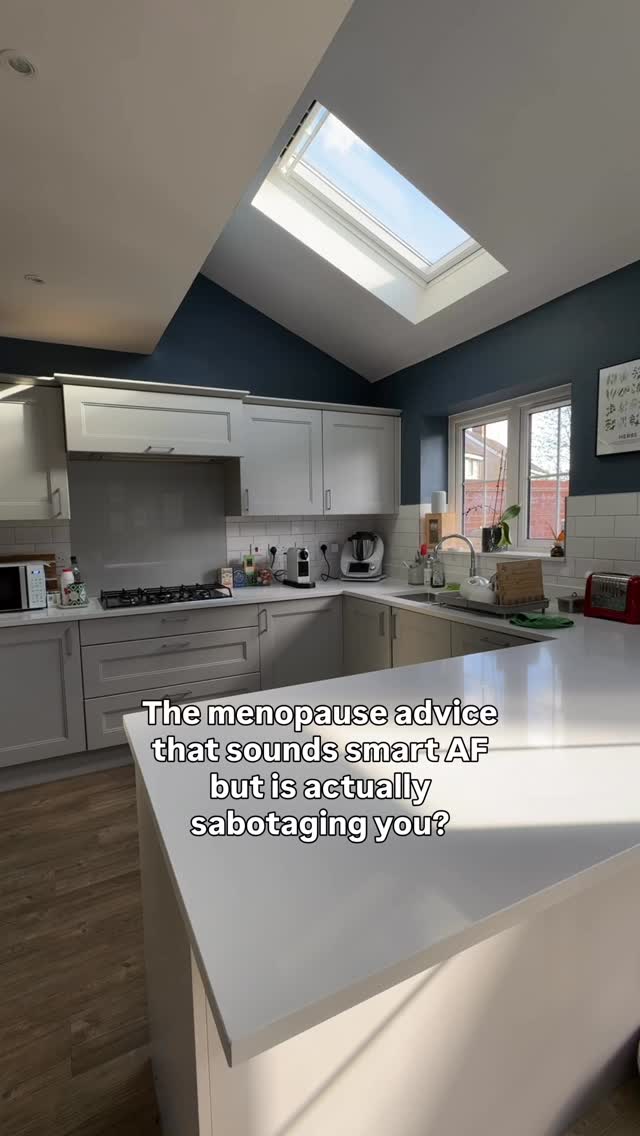 Ah yes. The advice women have been given since the dawn of bloody time.
And yet… somehow… so many women in menopause are still struggling.
Funny that.
Because here’s the problem:
Most women I work with are not overeating their way into misery while reclining on a chaise longue.
They are already:
- skipping meals
- trying to be “good”
- picking at sad little lunches
- running on caffeine and cortisol
- walking loads
- feeling knackered
- and then wondering why the scale, their energy and their cravings are all behaving like absolute gremlins
So when someone chirps “just eat less and move more”, what they’re often really saying is:
“Have you considered being hungrier and more tired?”
Excellent. Cheers.
The issue in menopause is not usually that you’ve simply forgotten how calories work.
It’s that your body now responds differently to:
- stress
- poor sleep
- under-eating
- muscle loss
- blood sugar swings
- and all-or-nothing habits that looked vaguely sustainable when you were 27 and powered by Prosecco and vibes
What tends to work better?
- Eating enough food
- Prioritising protein
- Building meals that actually keep you full
- Supporting muscle
- Getting your blood sugar less rollercoastery
- Creating habits you can still do on a Tuesday when life is annoying
Not sexy.
Not TikTok University.
But wildly more useful than pretending your metabolism just needs a stern talking-to.
Save this for the next time someone gives you 2004 Slimming Club advice.
And if you’re done with this nonsense, comment **MYBOOK** and I’ll send you the link to the book I wrote on exactly this.