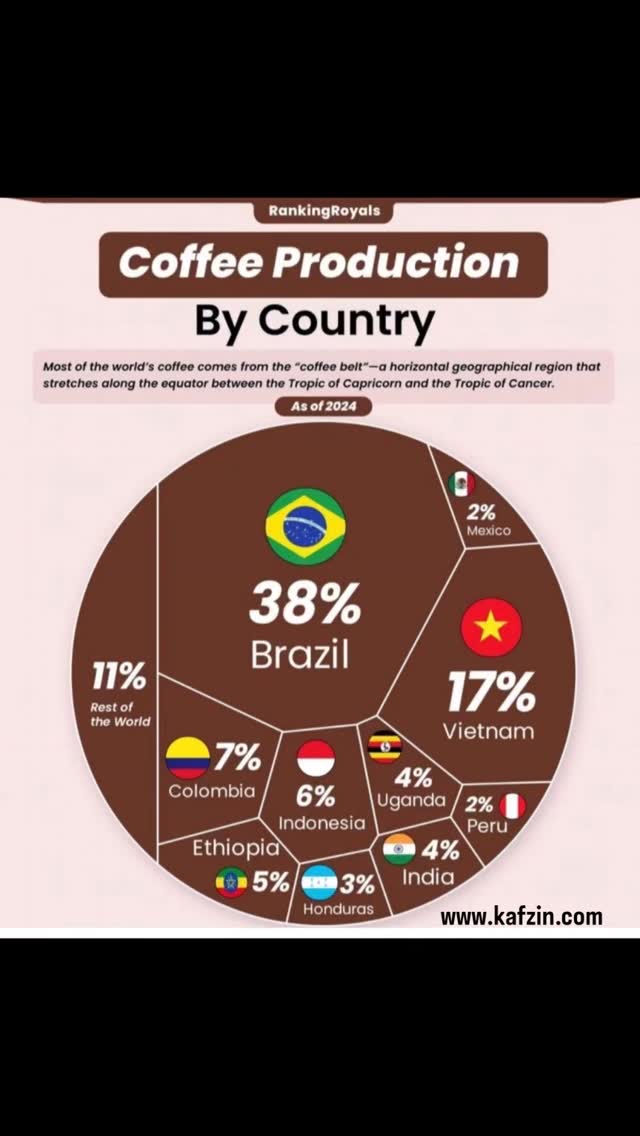 ☕🌍 Who really controls your coffee?
Most people drink coffee every day…
But almost no one knows where it actually comes from.
Here’s the reality 👇
🇧🇷 Brazil alone produces 38% of the world’s coffee
🇻🇳 Vietnam comes next with 17%
Then the rest of the world fights over what’s left.
That means: 👉 Your daily cup is heavily dependent on just a few countries
👉 Climate issues in ONE region can impact global prices
👉 Small producers? Often invisible… but critical
Now think about this:
The future of coffee isn’t about volume.
It’s about story, quality, and connection.
And the real opportunity?
Connecting people directly to the origin.
☕ Not just coffee.
🌱 But the people behind it.
#CoffeeFacts #SpecialtyCoffee #CoffeeLovers #BrazilCoffee #CoffeeIndustry FromBeanToCup CoffeeBusiness SustainableCoffee