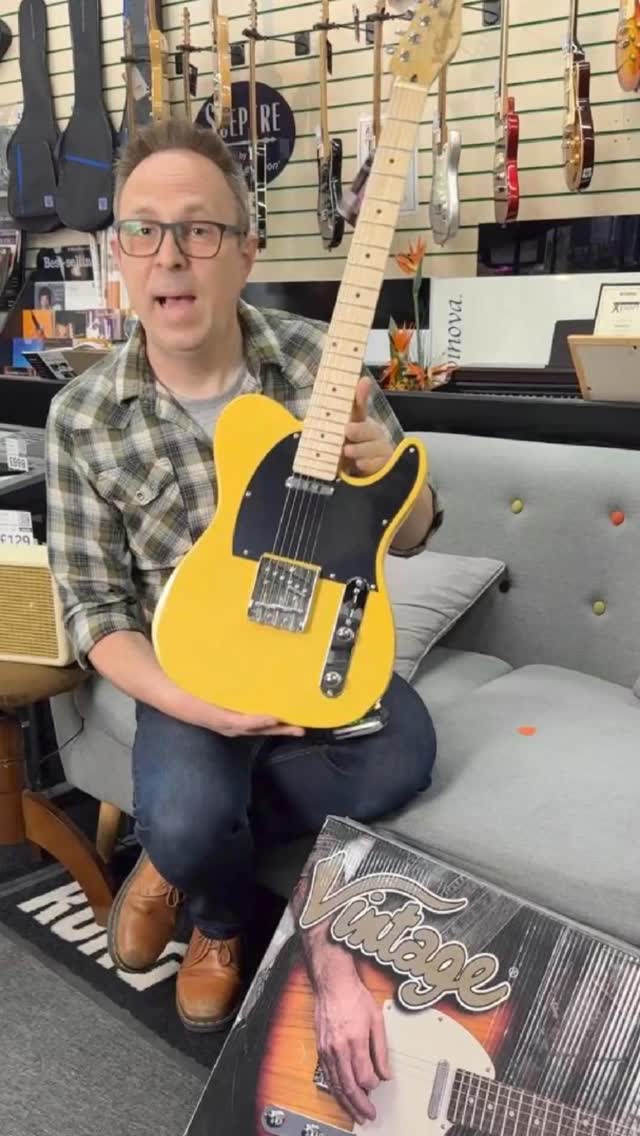 💛 Demoing the @vintageguitars_official V20 in Butterscotch Blonde — classic looks, smooth playability, and plenty of bite.
#vintageguitars #coasterseries #v20 #stourbridgemusic #shoplocal #musicshop #butterscotchblonde
