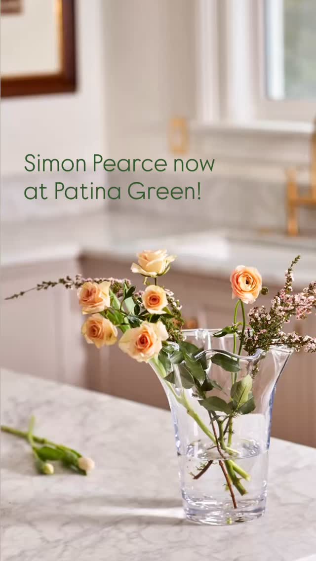NEW!! We’re excited to announce that Simon Pearce is now available at Patina Green! Come browse this stunning collection of heirloom-worthy, hand-crafted pieces…serving pieces, hurricanes, barware, glassware and more! A perfect wedding gift or beautiful addition to your spring gathering space! #simonpearce #shoppatinagreen
