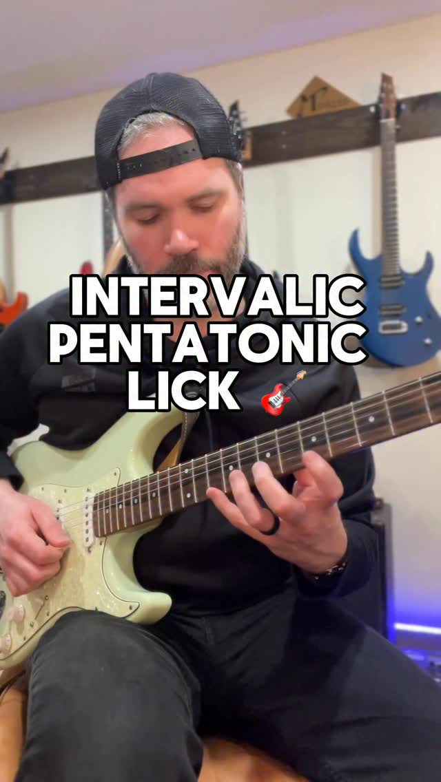 An Intervalic Pentatonic Lick 🎸 I should say “mostly” pentatonic since there’s 1 note that’s not in the pentatonic scale. Can you spot the note? 👀🤔🎸
Twin Cities locals, on May 16 my fusion trio is playing @midwaysaloon with @marbinofficial 🤘🏻 Link to tickets in bio
#guitar #music #lesson #guitarlessons #guitarlick