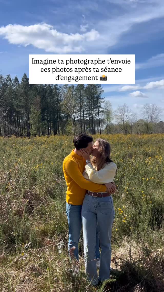 Ta photographe t’envoie ces photos après ta séance d’engagement 📸