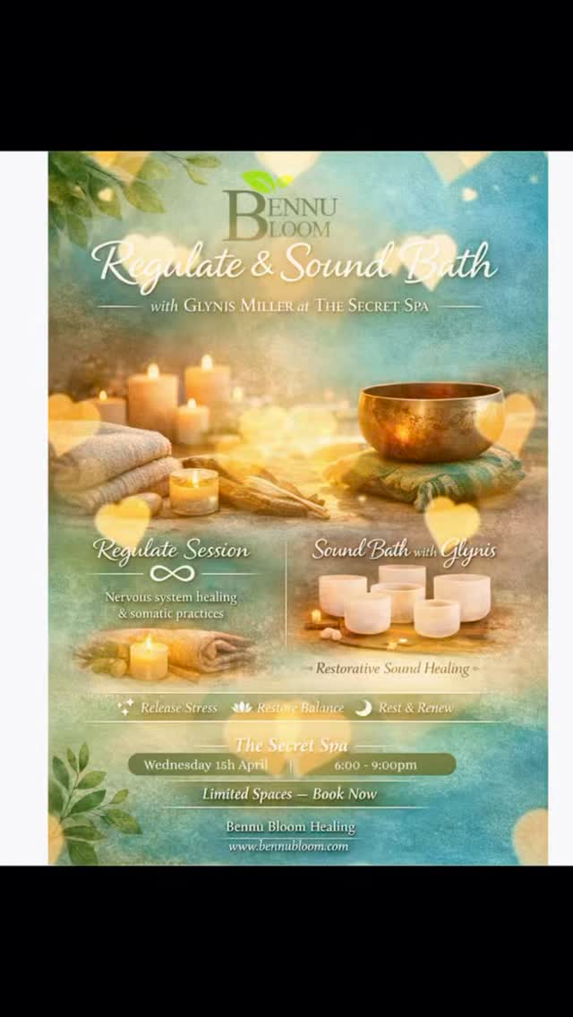 ✨ Regulate & Soundbath ✨
What an amazing evening we all had @thesecretspani
A heartfelt thank you to everyone who joined us for Regulate & Sound Bath at The Secret Spa 💛
From the gentle, grounding work of the Regulation session - with TRE, to the deeply restorative sound journey, the space we created together felt safe, supportive and quietly powerful.
It was a privilege to witness so many of you soften, release and reconnect with your bodies.
These evenings are built on trust - a place where your nervous system can settle, where you can be held and surrender without pressure, and where healing can unfold in its own time. And you all helped make that possible!!
✨ Release Stress
🌸 Restore Balance
🌙 Rest & Renew
There was something undeniably magical in the room… and that comes from each person who showed up with compassion, openness and intention.
Thank you for being part of it. 🙏
With love,
Bennu Bloom Healing & The Secret Spa 🤍
