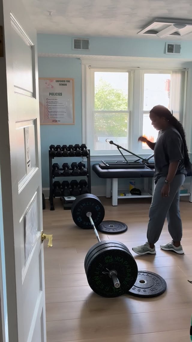 I remember when my goal was to be skinny. My goal now is to be healthy and strong!
Whatever your goal is, you stay consistent, and disciplined, you will be able to do anything you set your mind to!
I hit a new deadlift weight this week, this is the most I have ever deadlift and I went for 4 sets x 5 reps!
Once upon a time it was just the bar, and now look where we have reached.
If you have goals, I can help you reach them. Call 202-664–6018 to book your appointment! #empoweryoufitnessdc #personaltrainer #womenwholiftweights