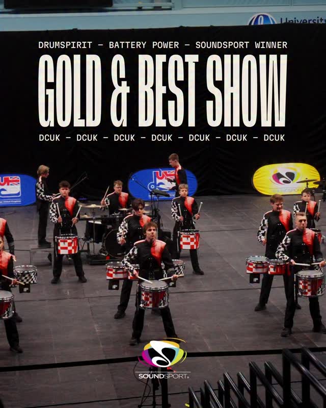 GOLD AND BEST SHOW AT DCUK SOUNDSPORT! 🏆🇬🇧
@drumcorpsuk @winter.guard.uk #soundsport #drumspirit
@dynastydrums @innovativepercussion @evansdrumheads @zildjiancompany @seavineco @daddariopercussion @soundsport