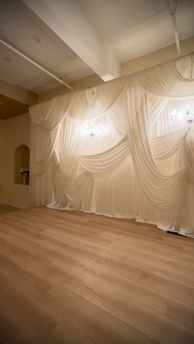 35 ft long × 12 ft high ivory draping backdrop
Featuring 3 elegant chandeliers for the perfect luxury touch.
Designed to transform any stage into a statement.
#BrilliantLounge #LuxuryDraping #EventDesign #ElegantEvents