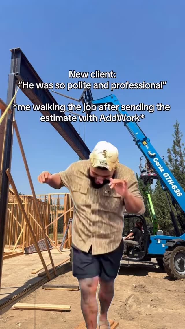 Professionals use AddWork 🤌
#addworkapp #aiestimate #estimatingapp #construction #bluecollar