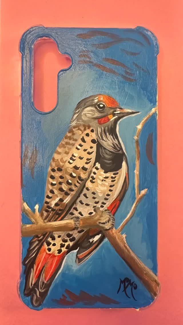 Northern Flicker (Male).
Painting little birds feels incredibly therapeutic, watching each color fall into place with the shapes and feathers makes time just fly by.
This custom phone case was lovingly painted for a dear friend. I truly hope it brings you joy 🤍 @hormigaamiga
If you’d like to have your own little bird, feel free to reach out, each piece is made to order 🐦 @momodead @catandsheep.dolls in Instagram.
#NorthernFlicker #BirdArt #HandPainted #CustomArt #PhoneCaseArt