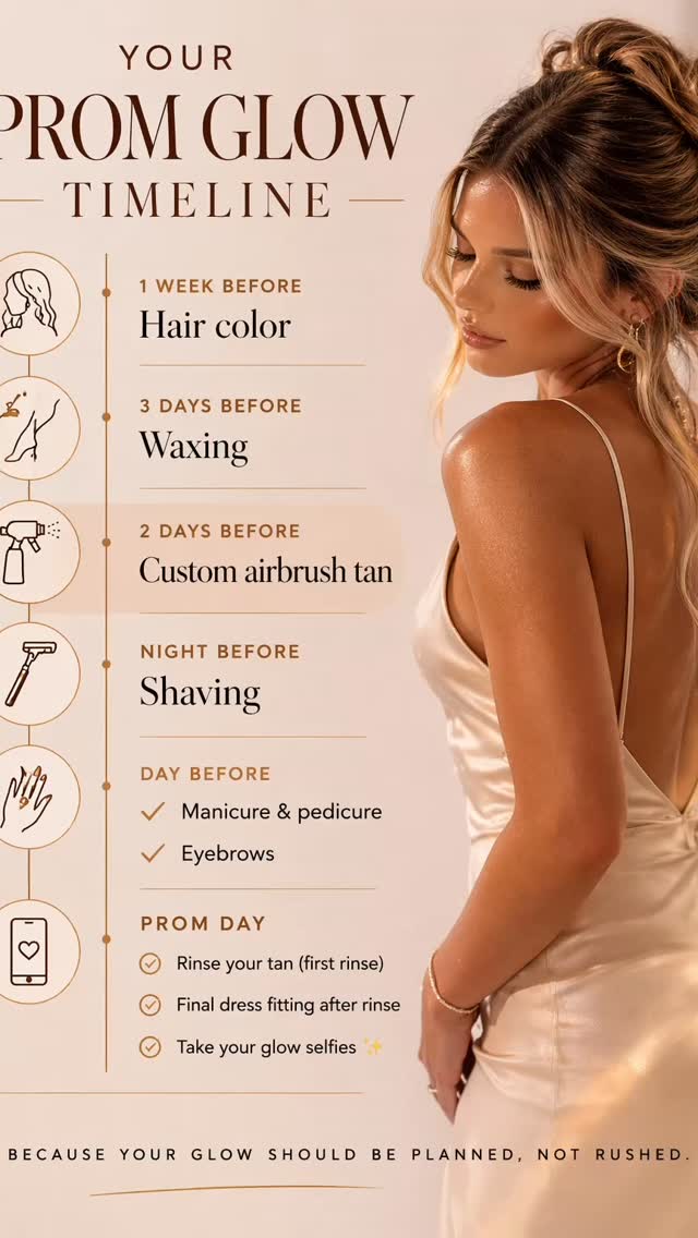 The goal is to look like yourself—
just flawlessly sun-kissed.
✨ Prom bookings are filling quickly
👉 Book your custom airbrush™ tan
#SunkissAirbrushByAlicia
#WoodburyNYSprayTan
#LongIslandSprayTan
#PromTan
#PromPrep
#PromSeason
#CustomAirbrushTan
#SprayTanNearMe
#NoOrangeTan
#NaturalLookingTan