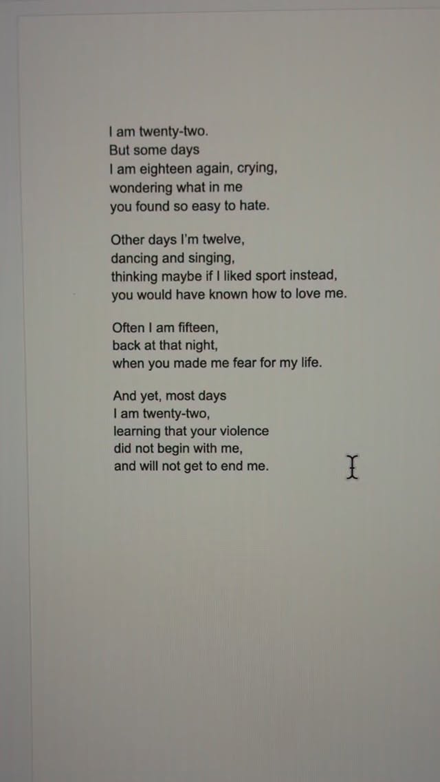 I am twenty-two.
