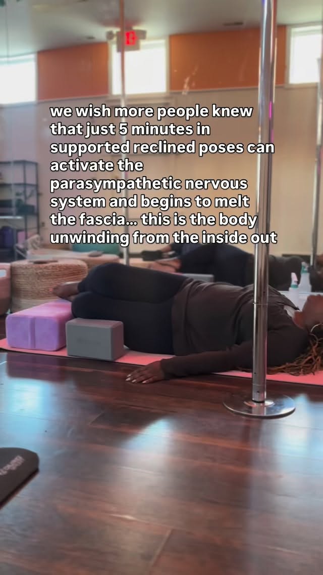 Restorative yoga yesterday was truly magical. ✨
The room was filled with stillness, deep breaths, and the kind of release that reminds us how powerful rest can be.
Did you know? 🌿
Just five minutes in supported reclined poses can activate the parasympathetic nervous system, helping your body shift into a state of rest and healing. These poses also support the release of fascia, allowing stored tension to soften and the body to fully unwind.
If your nervous system has been asking for a pause, this is your invitation.
We are super excited to bring you
✨ Sacred Sunday: Restorative Yoga + Journaling
🗓 Every Sunday | ⏰ 10:30 AM
📍 Sacred House
🎟 Reserve your spot today.
Come rest, reflect, and realign with us. 🧡