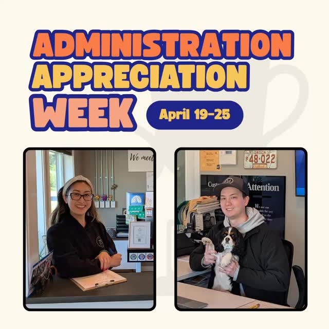 🚗💙 ADMINISTRATION APPRECIATION WEEK 💙🚗
📅 April 19–25
This week, we’re celebrating the heart of our shop — our incredible admin team (and our four-legged welcome committee 🐾)!
At Professional Auto Body & Paint, everything we do starts and stays on track because of them. From greeting customers with a smile, coordinating with insurance companies and vendors, managing schedules, and keeping everything running smoothly behind the scenes — they truly do it all.
Customer care, communication, organization, and daily operations — our admin team keeps the wheels turning so we can deliver the quality service we’re known for.
We’re proud to be a locally owned, family-run business serving our community since 1997, and we know we couldn’t do it without our amazing front-line team.
👏 Join us in showing appreciation to all admin professionals this week!
Give them a shoutout, a thank you, or a little extra love — they deserve it 🙌
#adminappreciationweek
#appreciation
#secretary
#officeassistant
#adminteam