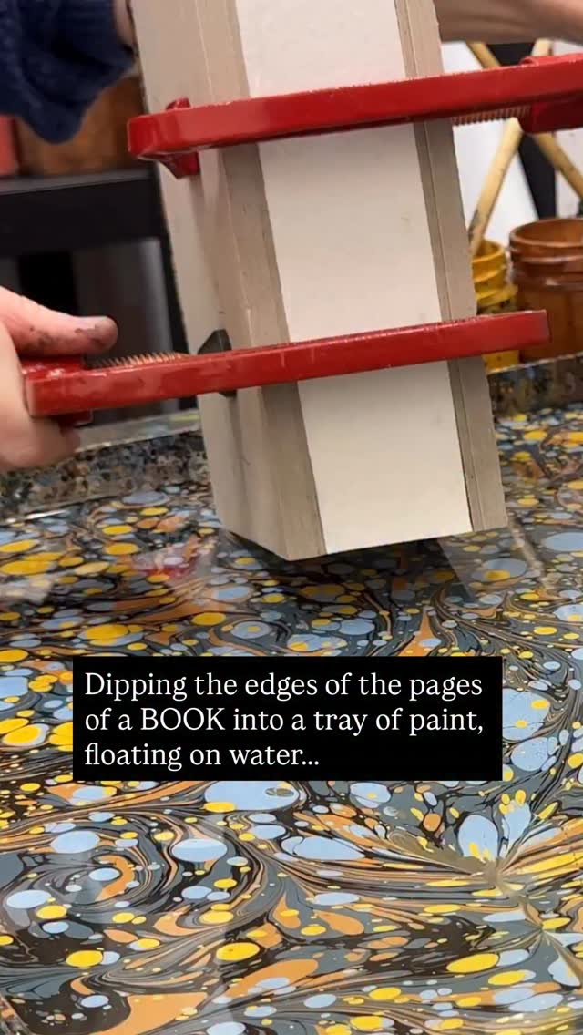 Marbling the edges of the pages of a book! 😰 I have to say, I was holding my breath with each dip on this one. But I loved how it turned out! Watch to the end for the reveal! Definitely want to do more edge marbling… Actually I have a v exciting project coming up that’s going to have some tasty marbled edges, can’t wait to share that one with you too! 🔮