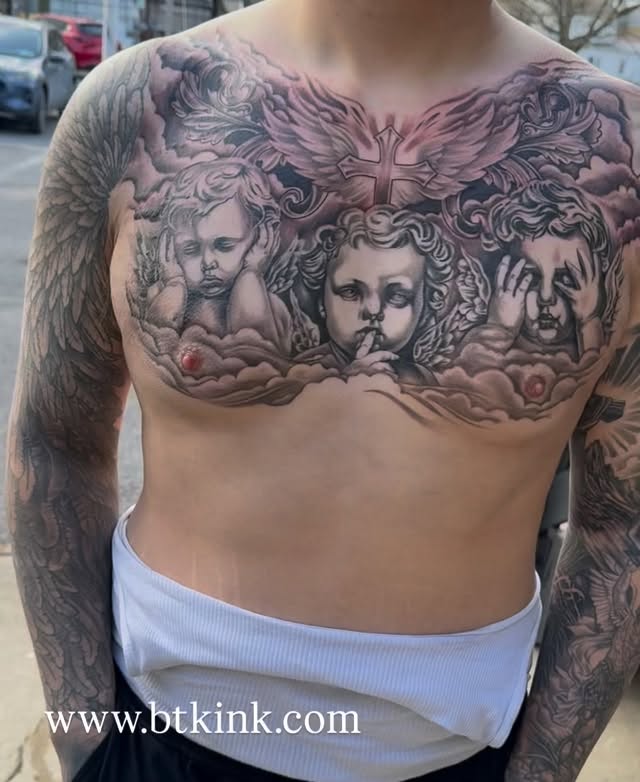Chest plate finished. Enjoy ๐ #btkink #genevany #billythekidmeyers #awardwinning #inkmaster