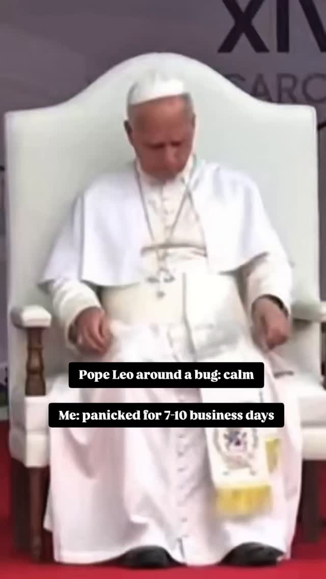 Next time I see a bug in my room, I'm calling Rome.
#catholic #catholicgirl #thelitleapologist #popeleoxiv #catholicgirlproblems