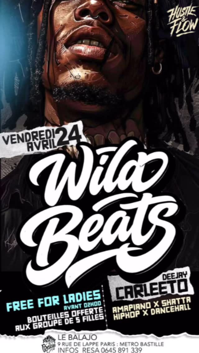 Ce vendredi dj @carleeto._ @balajo.paris, une soirée organisé par @hustle_and_flow.exp