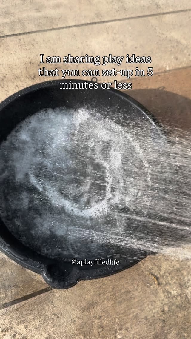 Follow for daily play ideas that you can set-up in 5 minutes or less!
This is literally as easy as it looks: water + paintbrushes. If you have a roller, that is GOLD.
Fill up a bucket and go to town; paint the house, the stairs, the driveway, the swing set- anything!
It’s so simple and gets them moving and creating!
Try it and let me know what you think!!