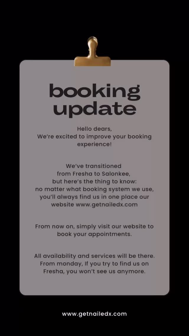 To the amazing community of Get Nailed who have supported us through everything, thanks for your being here, we are always looking for ways to bring a better service for you, this includes the booking platform we choose to support for your bookings.
The decision wasn’t easy but there was just many reasons why we opted to change. Ever since we started talking to Salonkee they have been incredibly transparent, efficient and just overall the kind of attention to detail we need to effectively give you the best experience. We are still learning to use the platform and we hope you find it easy to navigate as we have also experienced.
Please get in touch if you have any questions, I don’t check DMs often but in a call away 0435118008
If you are in the beauty industry and would like to know more about Salonkee, I will be answering in the comments or you can reach out to me privately by DM.
This is not a paid ad, I simply want to share my experience and honestly review and support good business practices.