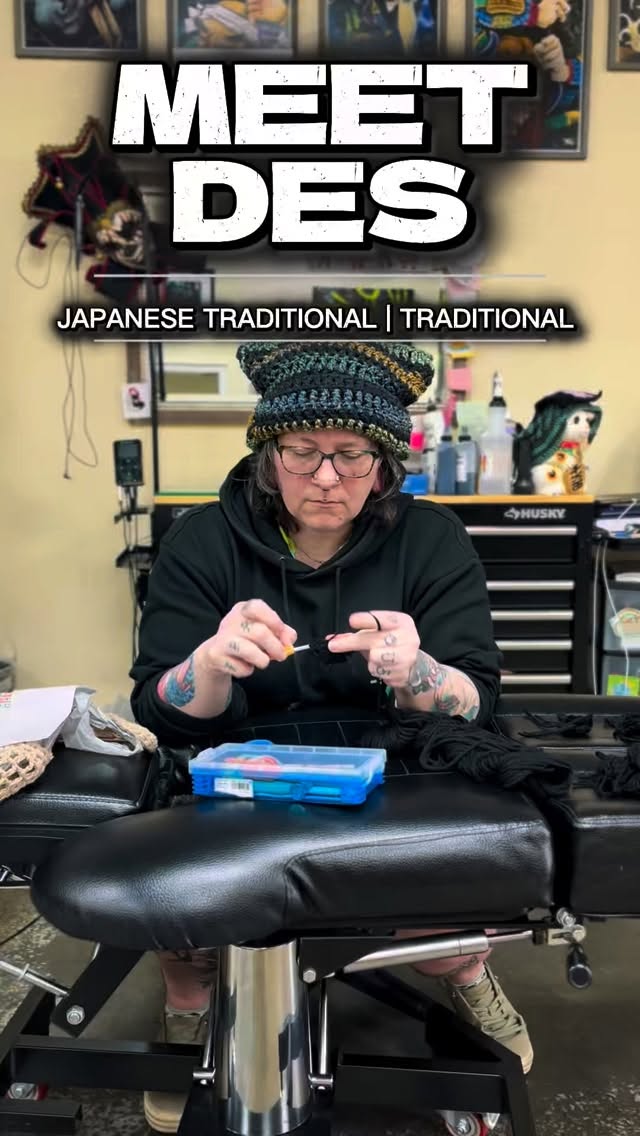 šØ Artist feature: Meet Des
Des specializes in Japanese Traditional and classic traditional tattoos, with a love for tattooing cartoons and even offering UV ink for something a little different.
Outside the shop, she spends her time crocheting and hanging out with her pet rats.
Her books are open and sheās accepting new clientsā and is especially looking to take on more large-scale Japanese Traditional projects this year.
DM to book with her
#tattoos #fayettevillenc #nctattoos #traditionaltattoo #japanesetraditionaltattoo