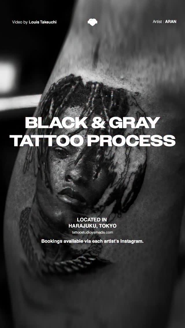 BLACK&GRAY TATTOO PROCESS BY @aran_tsy