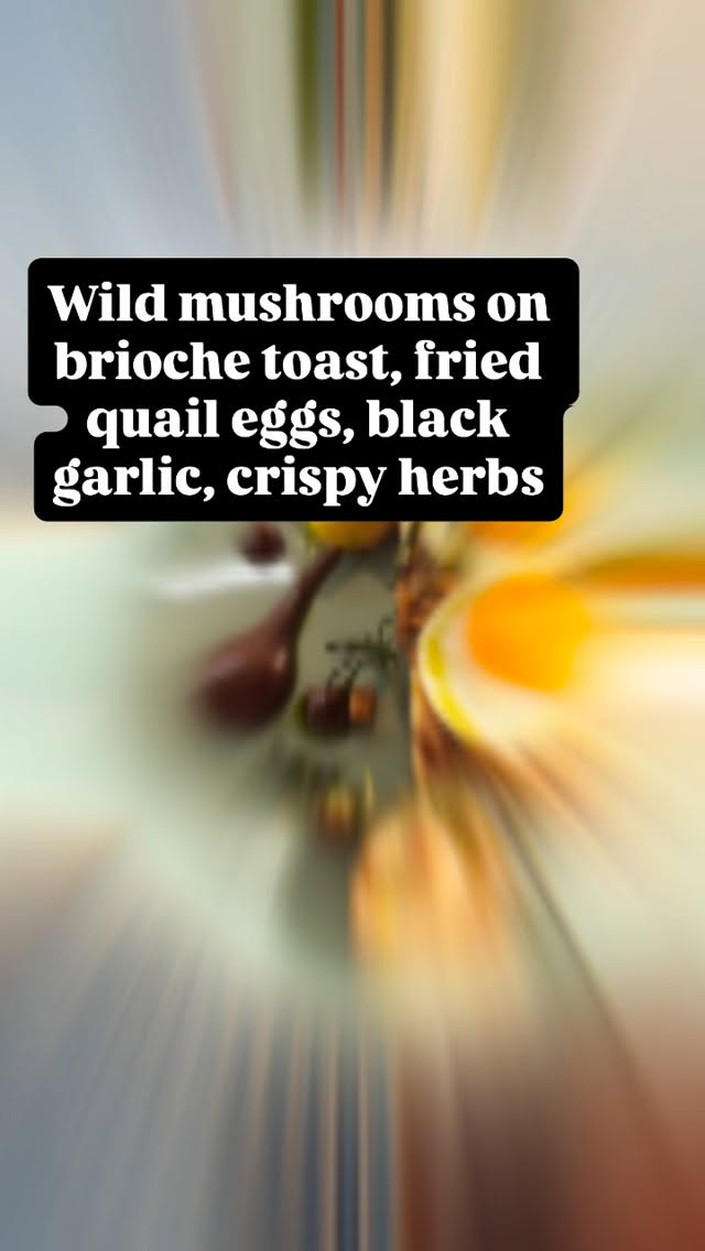 Signature starter by Owner & Private Chef Josh 🔪 @luxuryprivatechef
🍄🟫 Wild mushrooms on brioche toast, fried quail eggs, black garlic & crispy herbs
#luxuryprivatechef #privatechef #blackgarlic #quaileggs #finedining