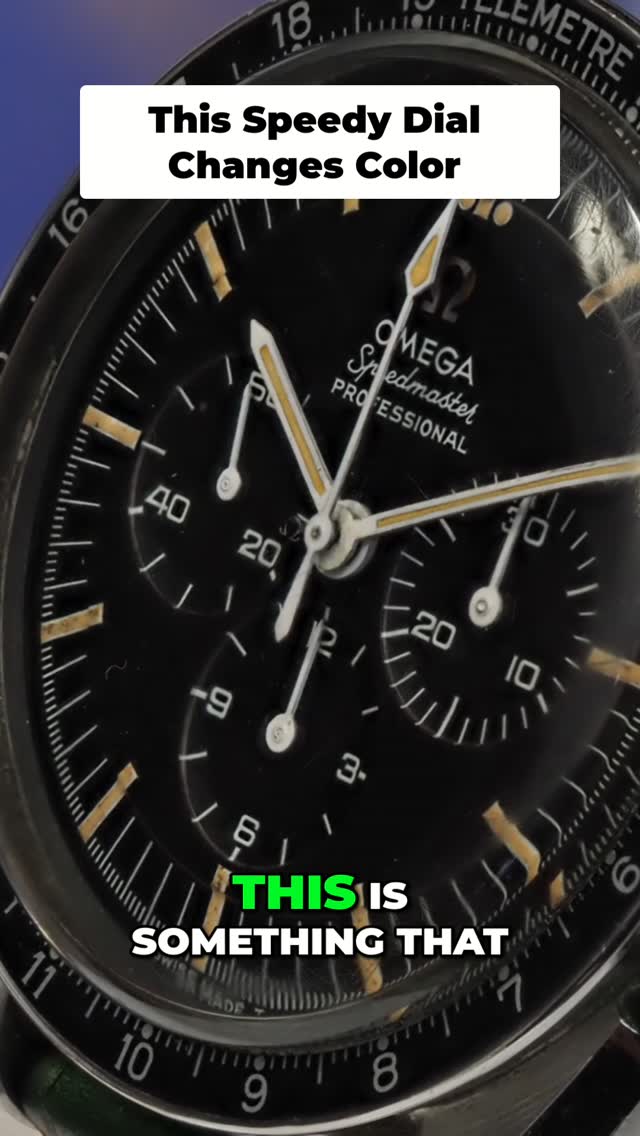 This Speedy's dial shifts from brown to dark brown depending on the light. I used to own over 10, but only keep the truly special ones. This is one of them. Let me know your thoughts if you're familiar with this reference. #watchdealer #speedmaster #watchcollection #watchesofig #vintagewatch #watchcollector #rolex #watch