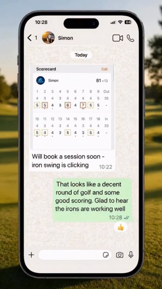 What a start to the week
Just checking in with a few clients and messages like this make my day ✅
Been working with Simon for the last couple of months and in that short time he’s gone from:
❌ Averaging 95-105
✅ Just shot his PB of 83 🔥
Absolute proof that practicing with a plan works 📝
We set the goals, we do the work, we see the results 💪
If you’re ready to level up your game ⛳
📍 I coach in person in London
🌍 Online lessons via Skillest
DM me “PLAN” and let’s get to #GolfCoach #GolfLessons #GolfPractice #PracticeWithAPurpose #GolfImprovement