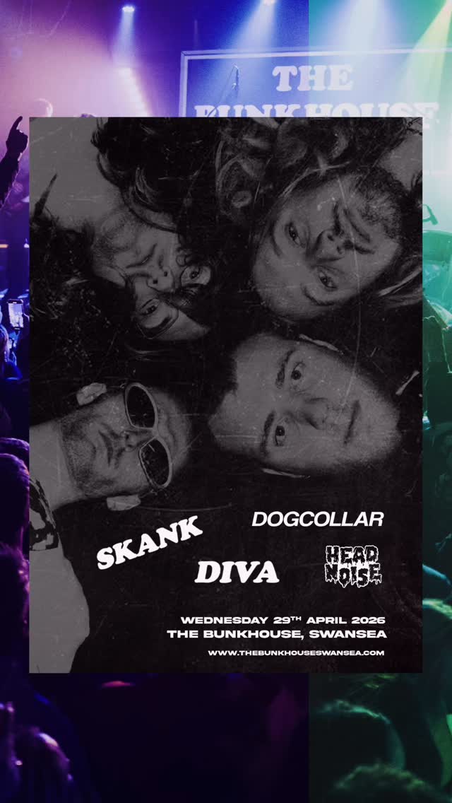 WEDNESDAY: 𝑺𝑲𝑨𝑵𝑲 𝑫𝑰𝑽𝑨
It’s midweek madness with Cardiff’s gnarliest & raw punk outfit!💥
@skankdiva hit SA1 with dissonant energy and a jagged, relentless sound. Catch them as they celebrate the release of brand new single ‘CRUISE LIVING’, before dashing off to play All Roads Festival.
Joined by special guests:
• DOGCOLLAR - Alt-rock punk @dogcollarband
• HEAD NOISE - Angular art electro-punk @headnoiseuk
🕕 Doors 18:00
GET TICKETS ➤ thebunkhouseswansea.com / Link in Bio
