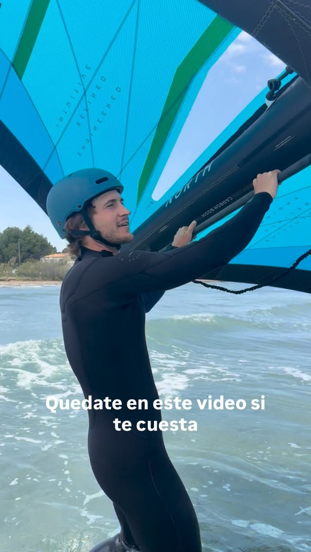 ¿Te cuesta posicionar bien la vela para navegar? Este vídeo es para vos! #mallorca #wingfoil #wingfoiling