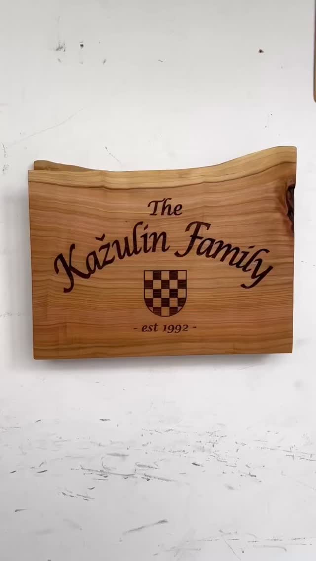 Cedar live edge slab with custom design etched. House warming gift.
#woodsign #laseretched #vancouversigns