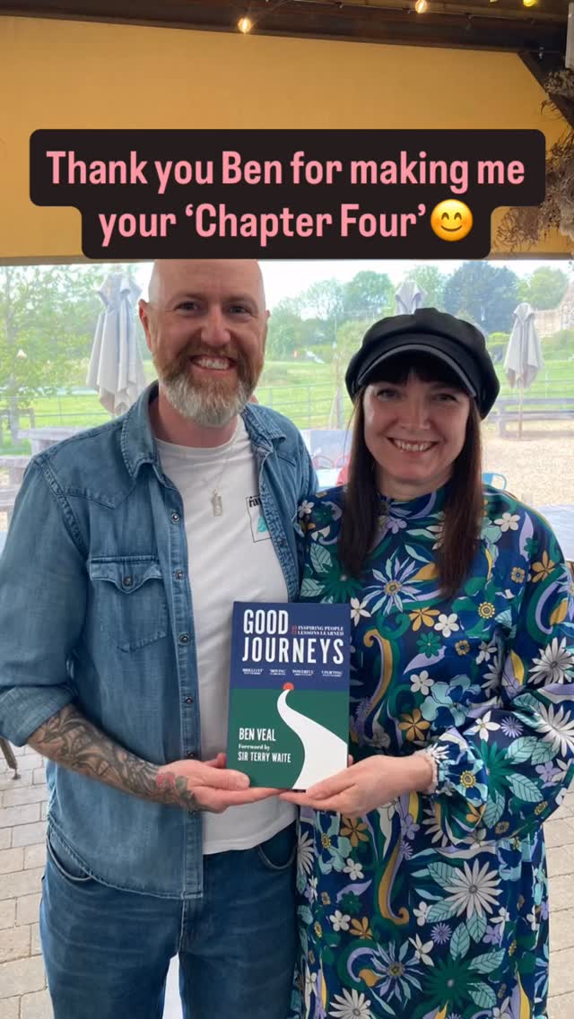 I STILL CAN’T BELIEVE IT! My good friend @benvealwrites has put me in his book ‘GOOD JOURNEYS’! 🤩 I’m affectionately known as ‘Chapter Four’.
The official launch was so much fun last night (lush catering by @wildherbatthefieldkitchen @glovefactorystudios ). Some of the ‘Chapters’ there included myself, @ryanbenhartley @pete_wharmby_books @gracefarrimond
…a beautiful gathering of people celebrating a great new addition to the literary world.
I feel so proud of you Ben, I remember when you first mentioned writing this book and then seeing you tirelessly writing it month after month - such a fantastic achievement 🙌🎉
I’ve been reading the book (no bias!) and can honestly say I’m thoroughly enjoying the interesting diversity of stories from a bunch of inspiring people.
👉GOOD JOURNEYS by Ben Veal is available on Amazon in both hardback and paperback, please do support Ben in buying your copy - you won’t be disappointed 📖
#newbook #newbookrelease #inspiringstories #goodjourneyspod #goodjourneys