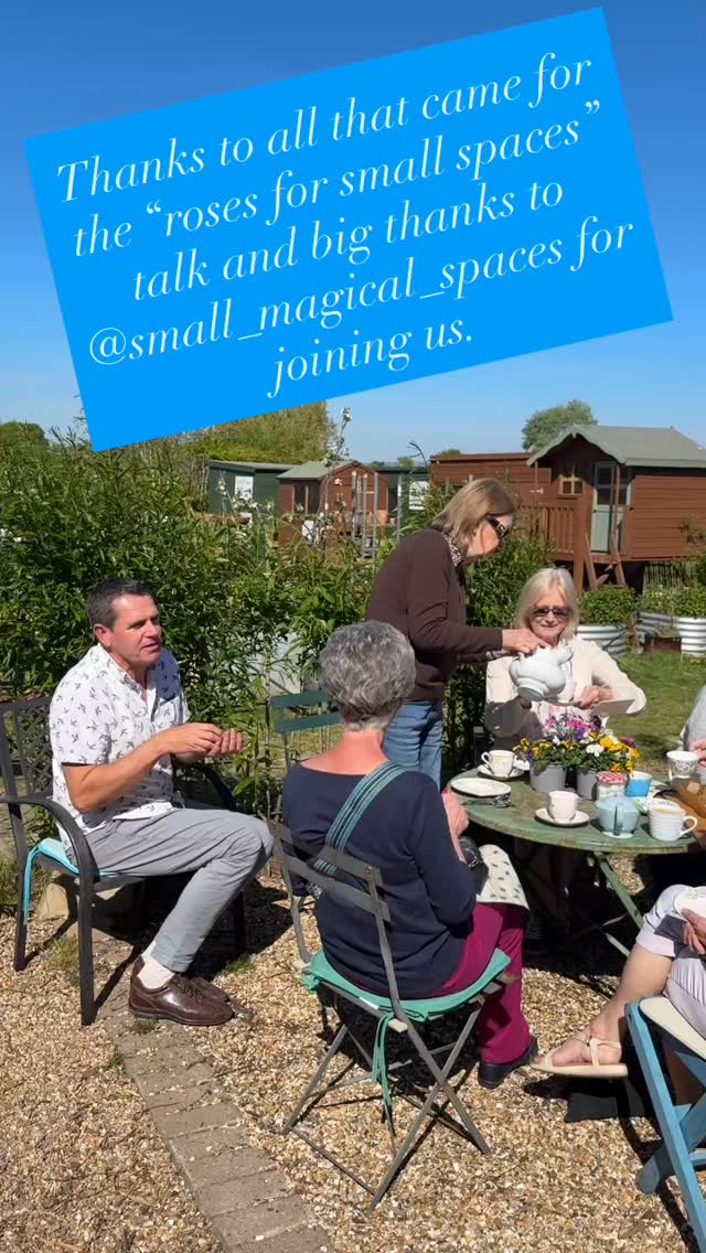 A wonderful afternoon filled with ideas and stories. Many thanks to @small_magical_gardens for all their wonder input and for sharing seeds with us all 🥰. #eventsataupldramroses