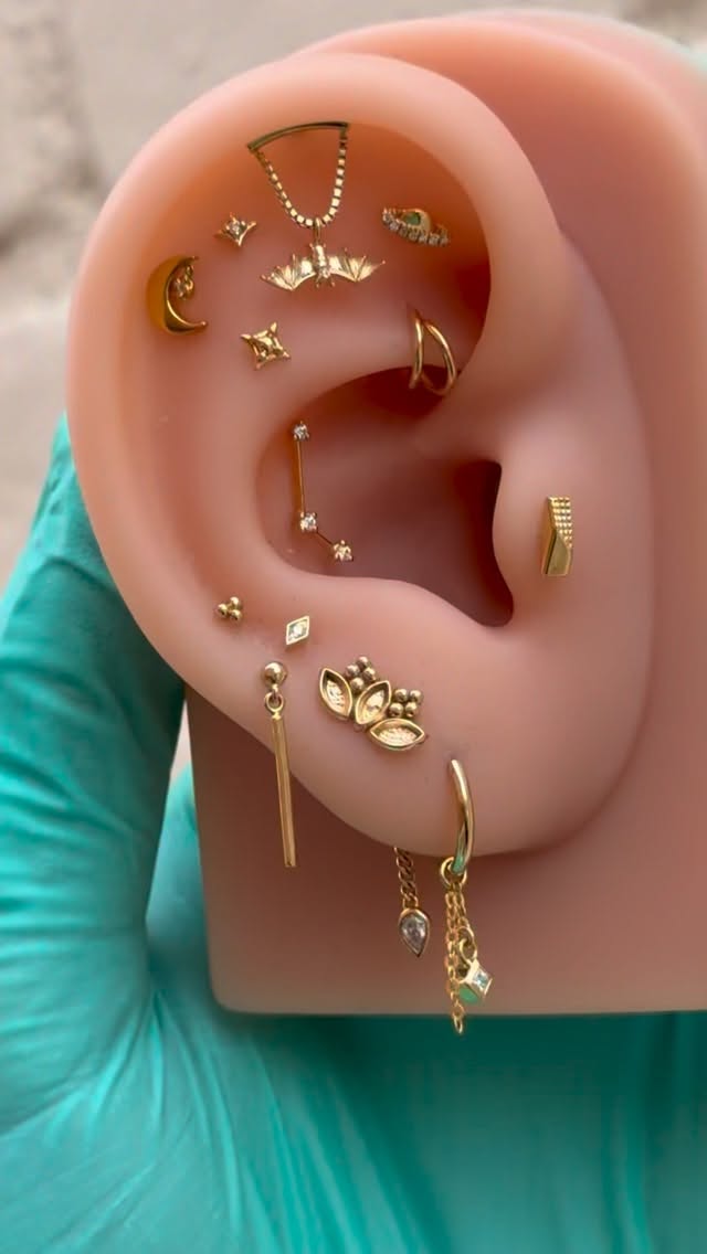 Curated Chaos, but in gold 💀🦇✨
#staytruebodypiercing
#safepiercing
#appmember