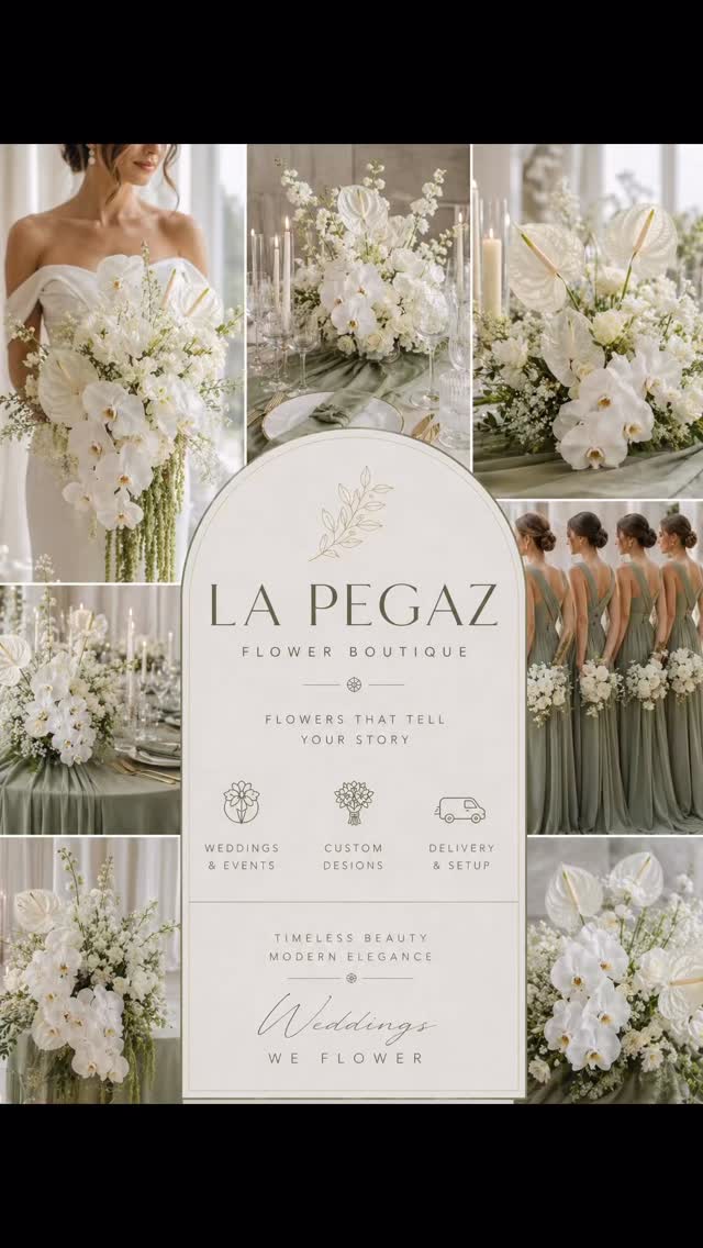 Soft sage. Pure romance. Modern wedding magic πΏβ¨
A calm green palette transformed into an elegant celebration β fresh florals, refined textures, and timeless bridal atmosphere. Every detail designed to feel effortless, natural, and unforgettable.
Created by La Pegaz Flower Boutique π
Hashtags:
#SageGreenWedding #WeddingFlorals #ModernWeddingDecor #TorontoFlorist #WeddingInspo