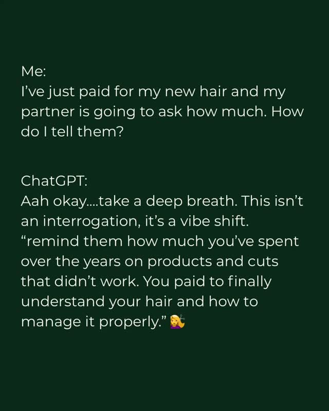Countless numbers of products sat on your shelf gathering dust.
A history of appointments ending in disappointment.
Unwanted frizz.
Unpredictability.
The need to be heard…
An appointment with us is so much more than a visit to the salon, we offer guidance, prescriptive hair care, a listening ear, and a PROPER self care service.
Weighted blanket, eye pillow, reclining chairs, barista coffee and a massive selection of teas.
We not only show you what we’re doing but how to do it, not only that but we’re on hand via WhatsApp after your appt for any curl needs!
You leave feeling confident with kick ass curls and a curl care card describing everything we recommend for your hair and more!…
So when they ask.. just show them :)
#curlyhairdresser